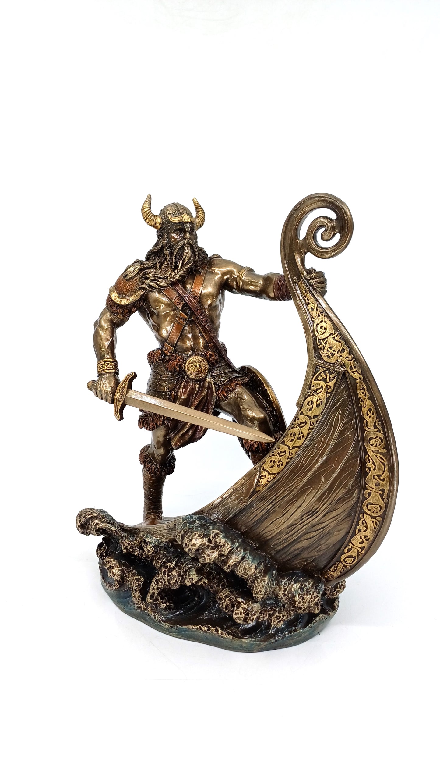 Viking Gemisinde Vikingli Savaşçı Biblo - Veronese Design