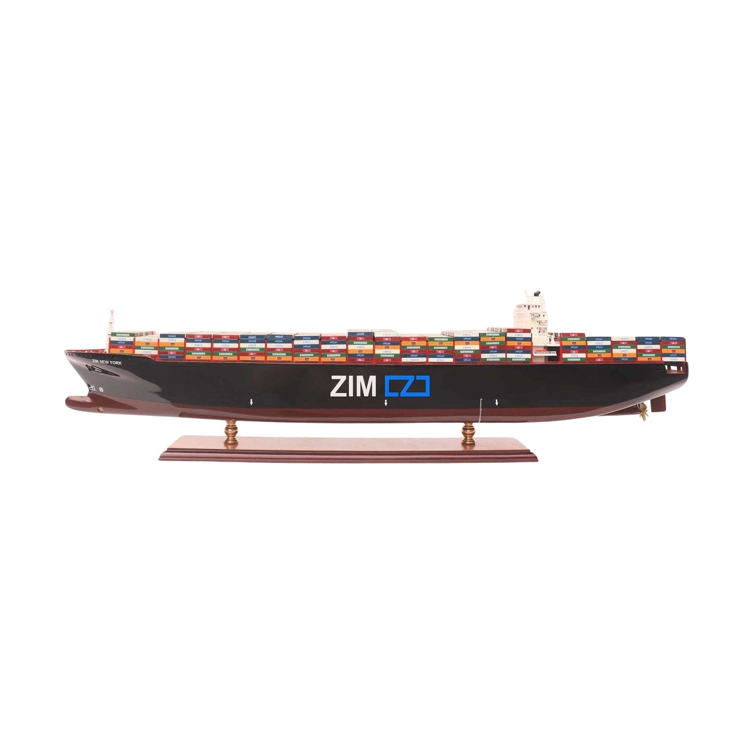 ZIM NEW YORK Konteyner Gemisi Ahşap Model Gemi