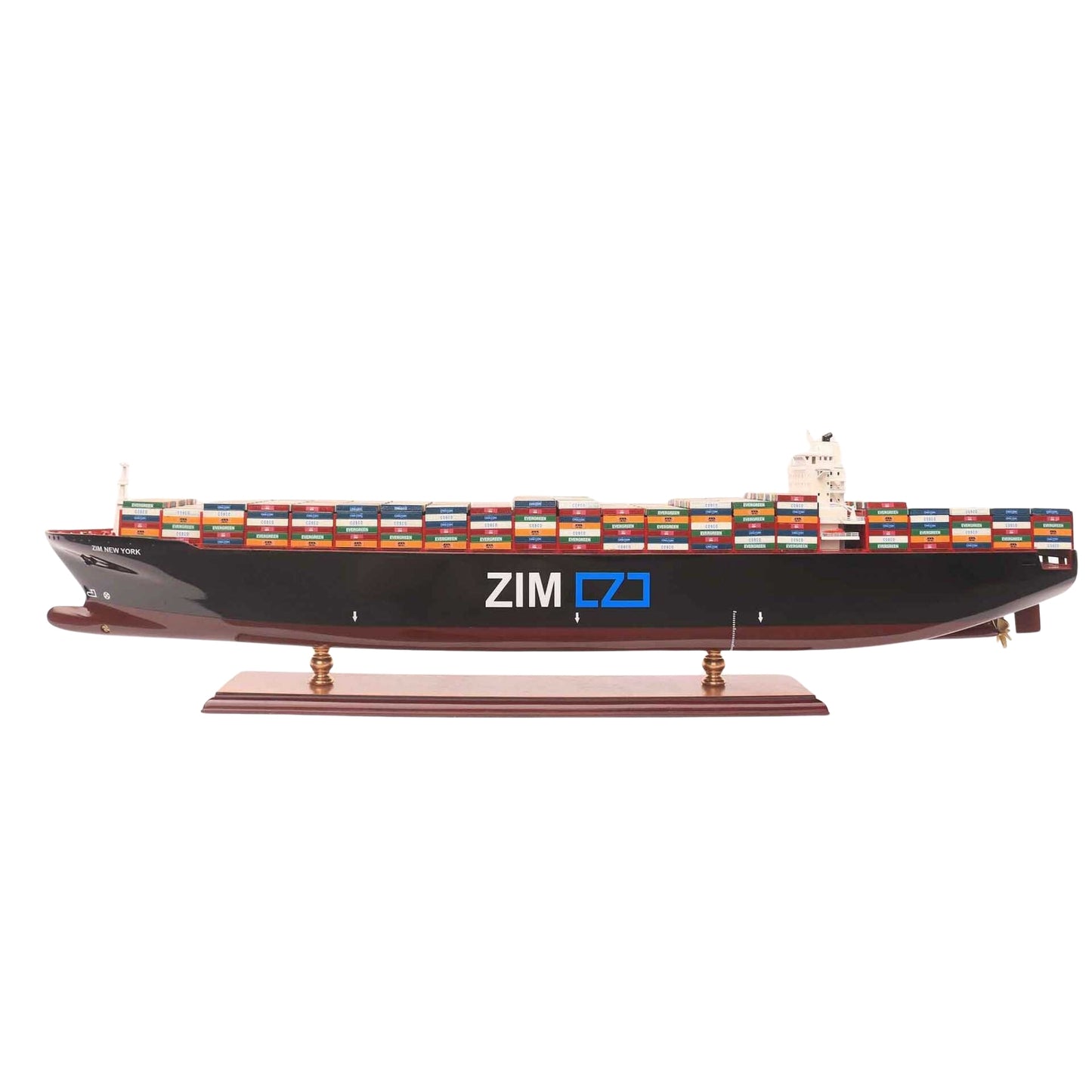 ZIM NEW YORK Konteyner Gemisi Ahşap Model Gemi