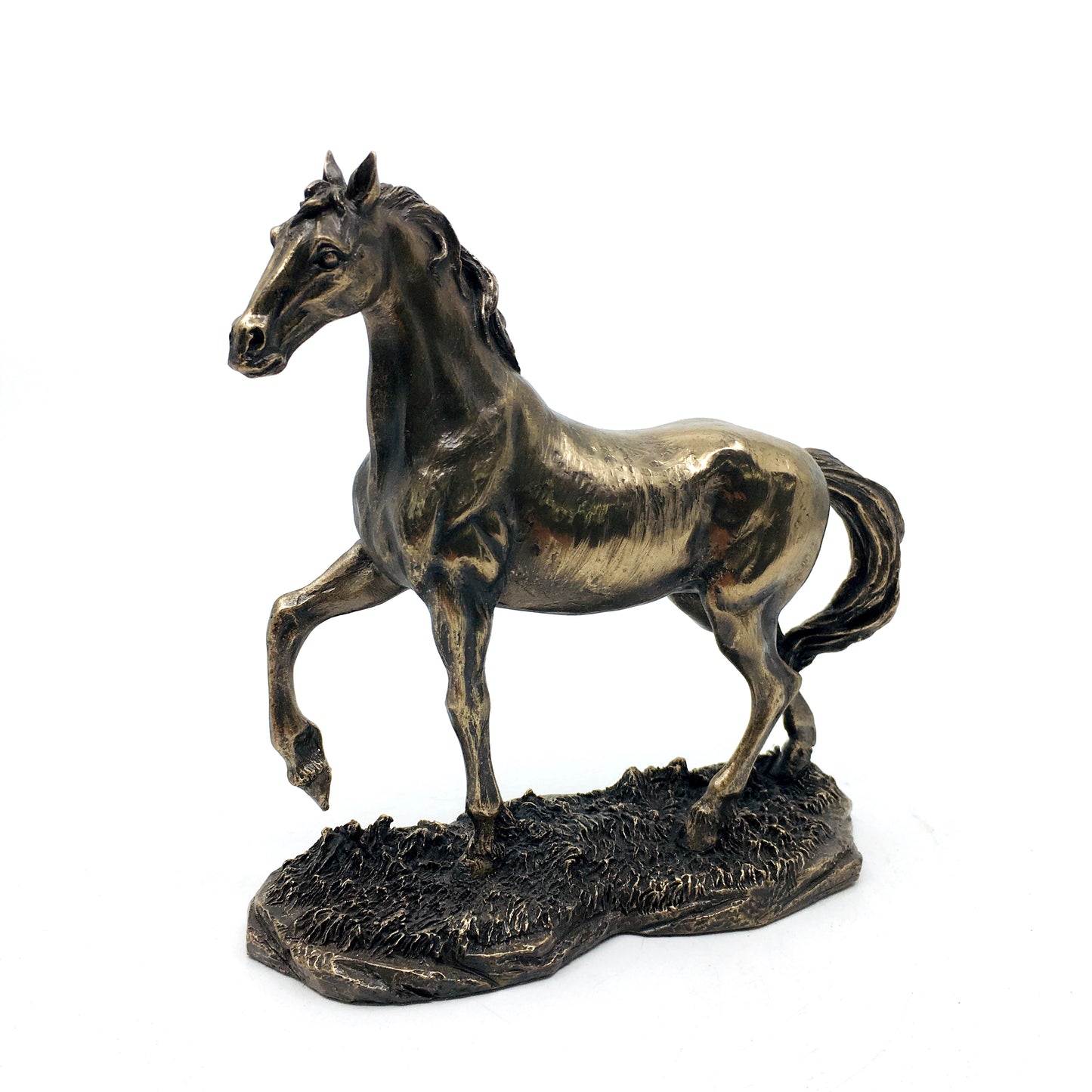 Bronze Color Small Tabletop Horse Figurine