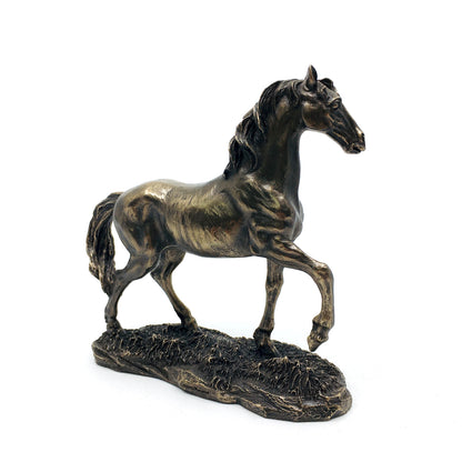 Bronze Color Small Tabletop Horse Figurine