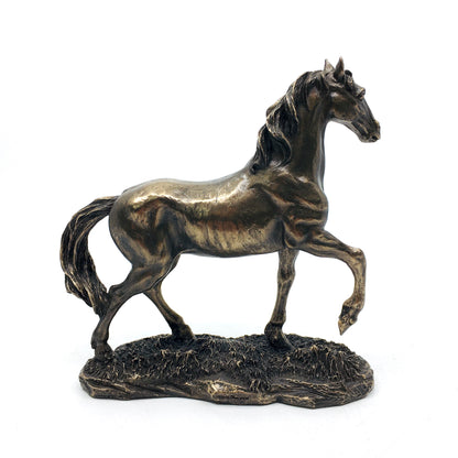 Bronze Color Small Tabletop Horse Figurine