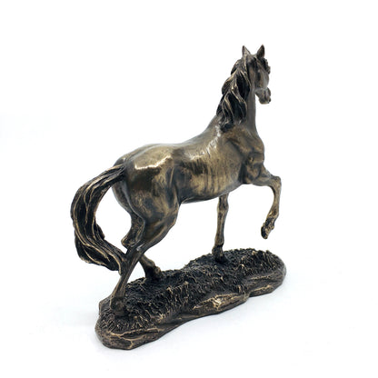 Bronze Color Small Tabletop Horse Figurine