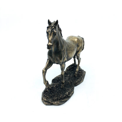 Bronze Color Small Tabletop Horse Figurine