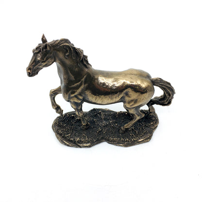 Bronze Color Small Tabletop Horse Figurine