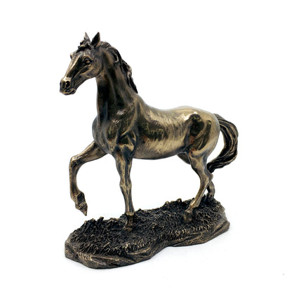 Bronze Color Small Tabletop Horse Figurine