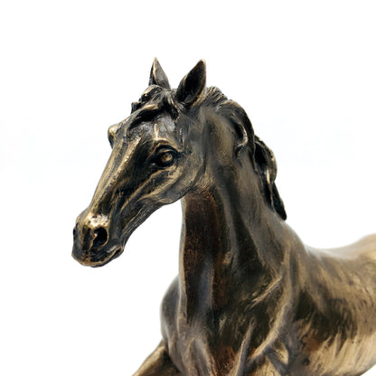 Bronze Color Small Tabletop Horse Figurine