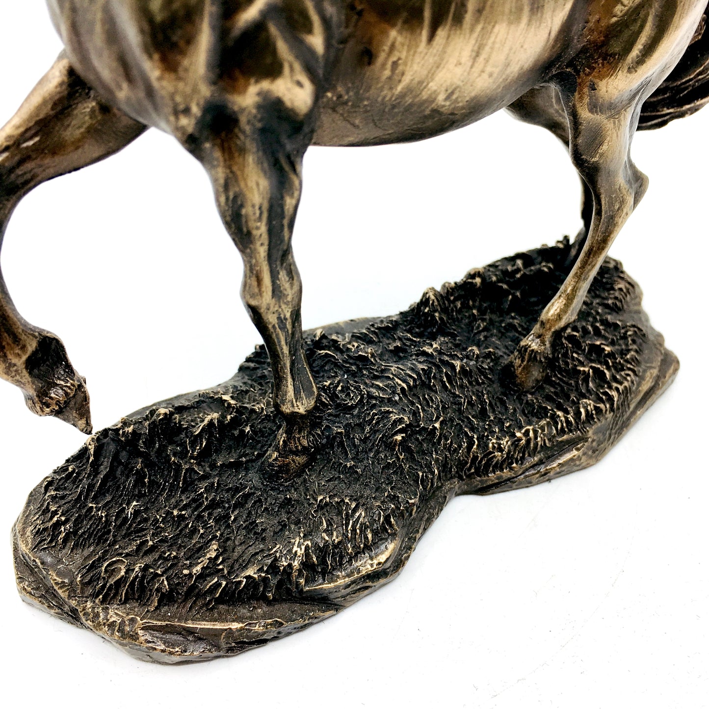 Bronze Color Small Tabletop Horse Figurine