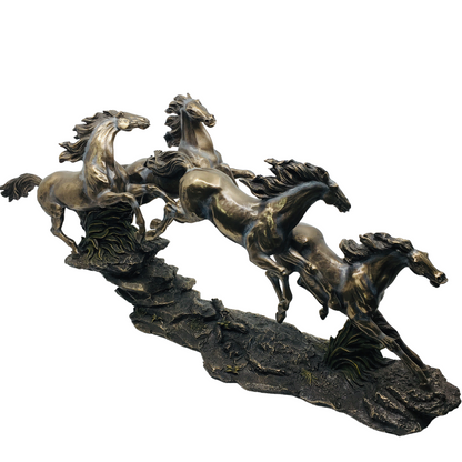 Sculpture of Wild Horses Running Dort Nala