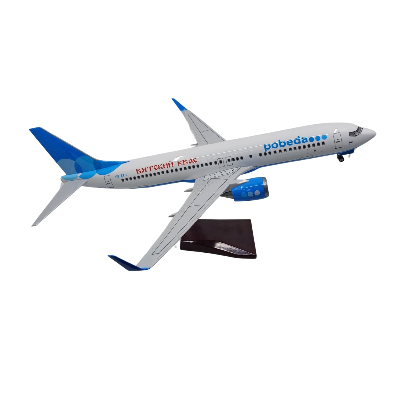 1/85 Pobeda Airlines Boeing 737 Model Uçak