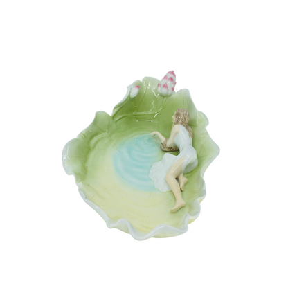 Veronese Lotus Yaprağında Peri Kızı Figürlü Dekoratif Takı Tabağı - AP20263A