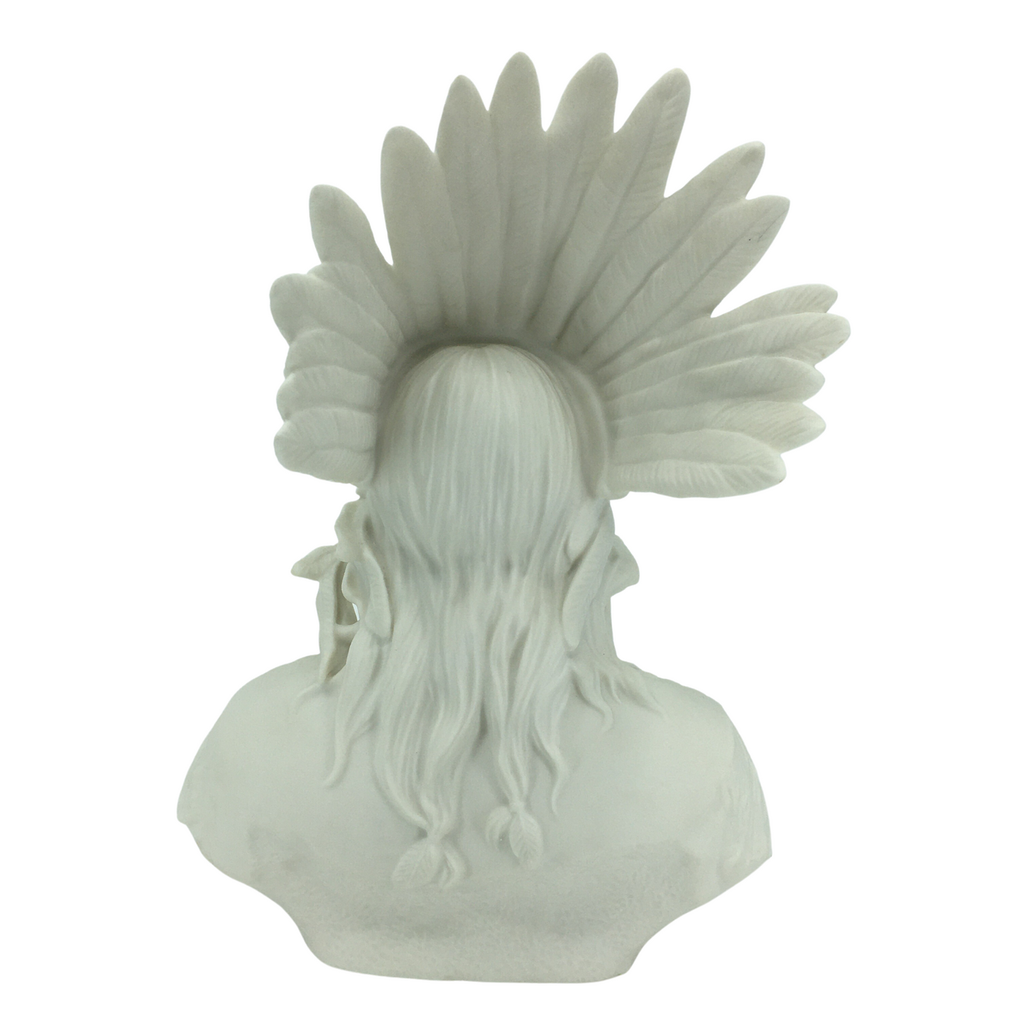 Porcelain Matte White Native American Chief Sitting Bull Bust