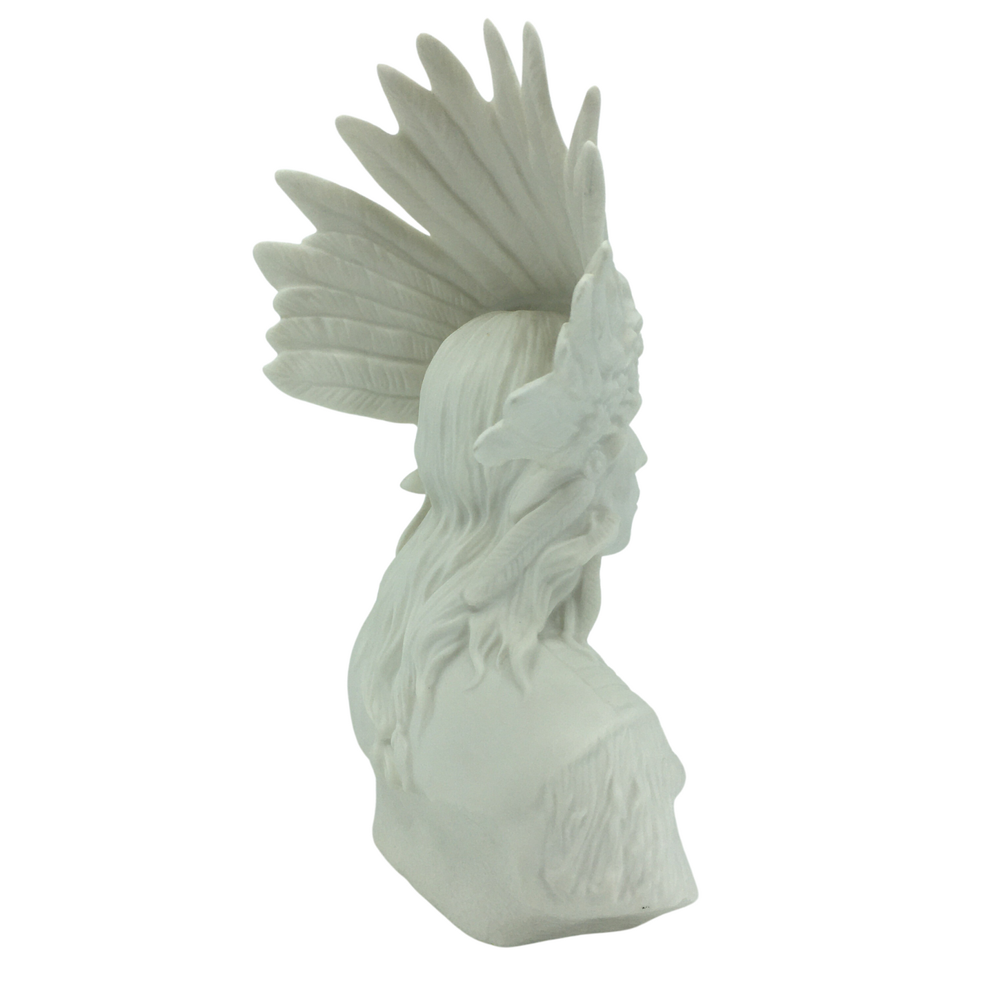 Porcelain Matte White Native American Chief Sitting Bull Bust