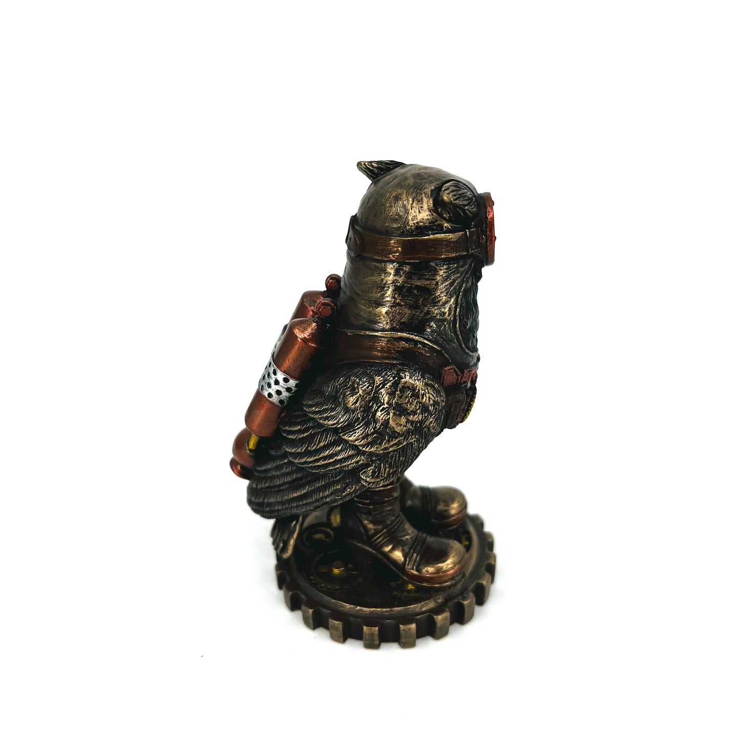 Steampunk Mini Roket Baykuş Dekoratif Biblo