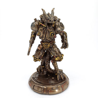 Steampunk Robot Ejderha Golem Dekoratif Biblo