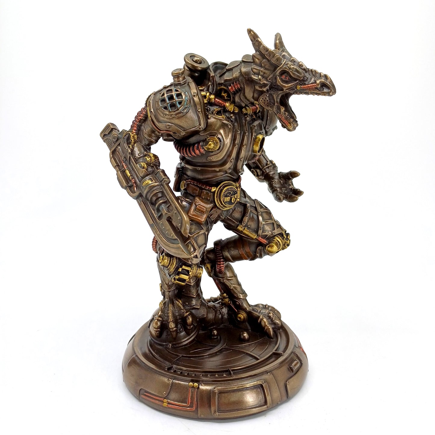 Steampunk Robot Ejderha Golem Dekoratif Biblo