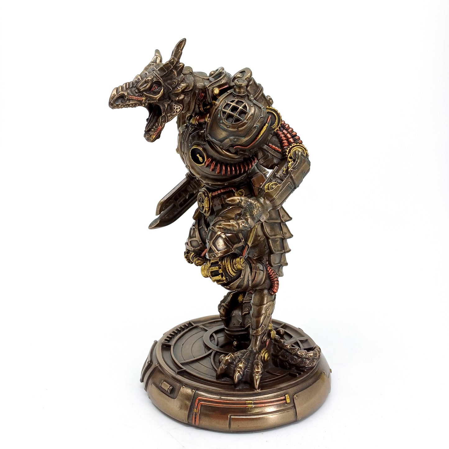 Steampunk Robot Ejderha Golem Dekoratif Biblo