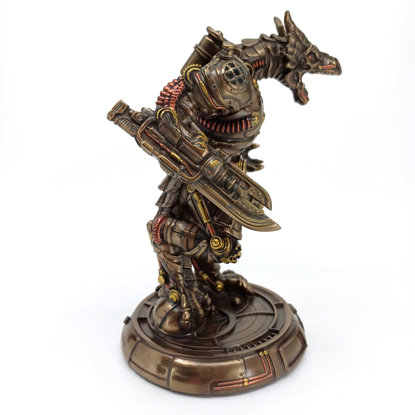 Steampunk Robot Ejderha Golem Dekoratif Biblo