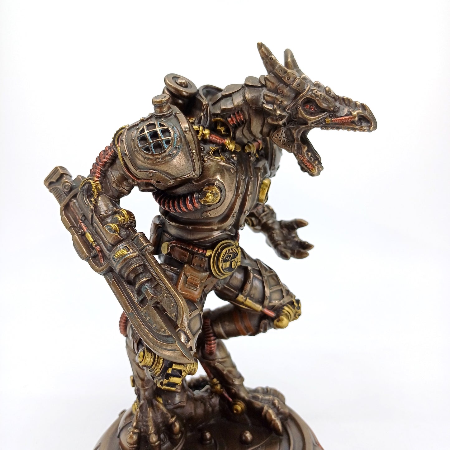 Steampunk Robot Ejderha Golem Dekoratif Biblo