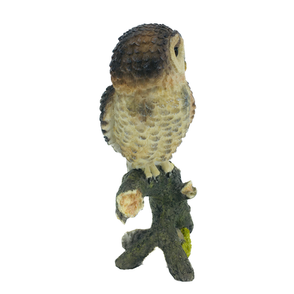 Owl on a Branch Small Decorative Figurine