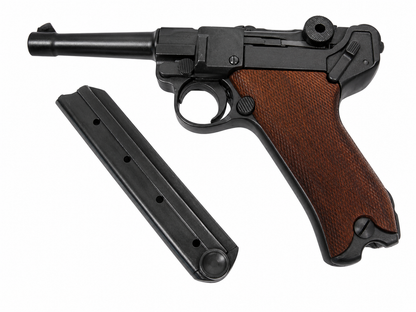Denix Parabellum Luger P08 Ahşap Kabzalı Dekoratif Replika Tabanca | M-1143