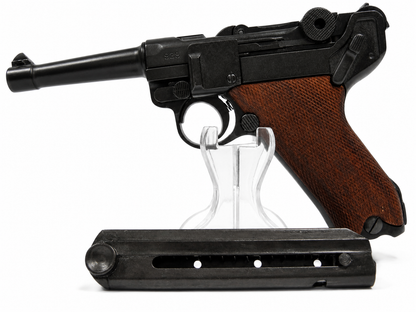 Denix Parabellum Luger P08 Ahşap Kabzalı Dekoratif Replika Tabanca | M-1143