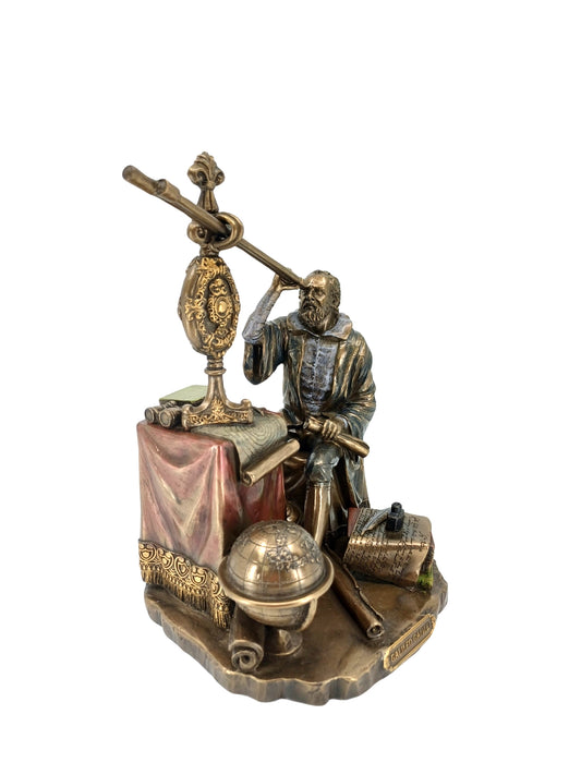 Galileo Galilei Biblo Heykel – 21 cm - Veronese Design