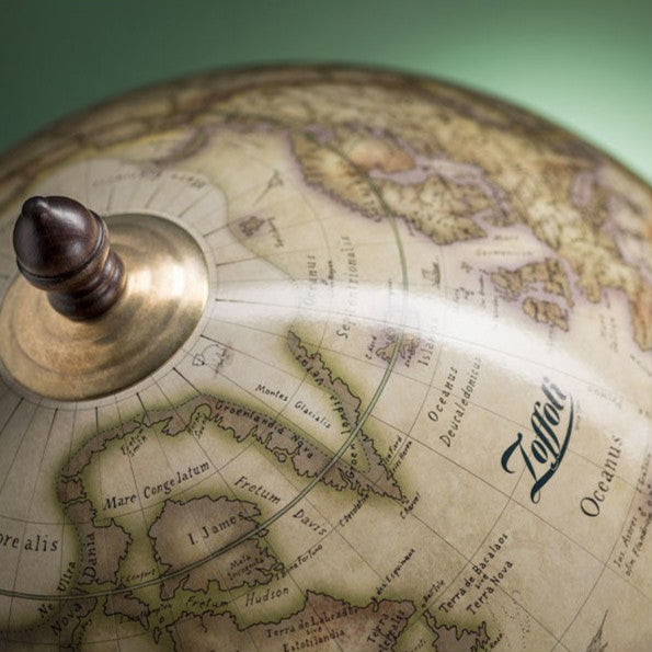 Zoffoli Giove Antik Beyaz Masaüstü Atlas Küre Bar 40 cm