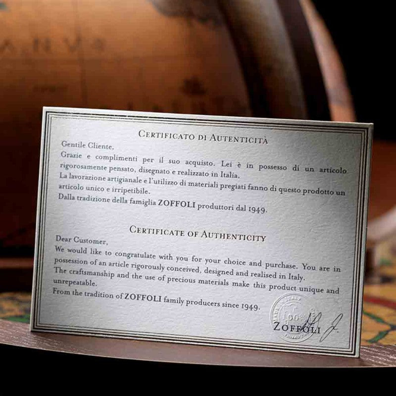 Zoffoli Giove Antik Beyaz Masaüstü Atlas Küre Bar 40 cm