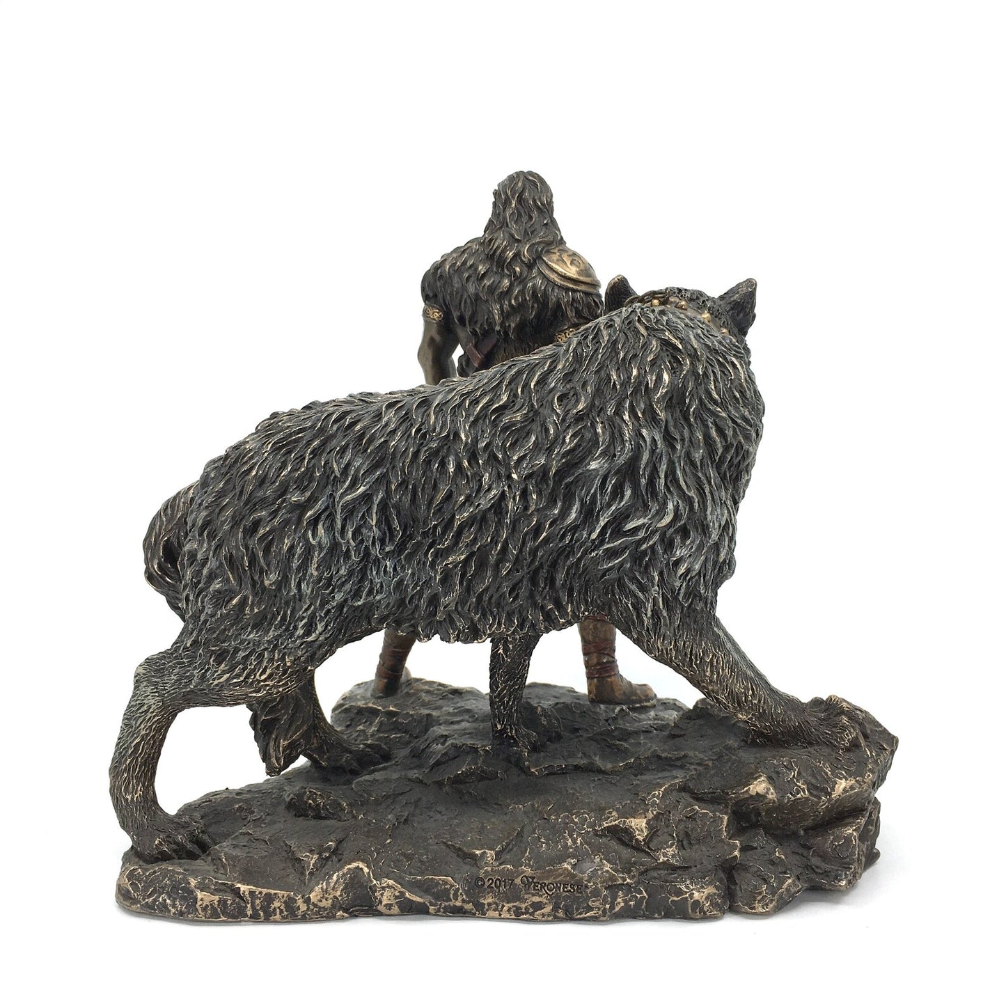 Norse God of War Tyr and Fenrir the Wolf Figurine