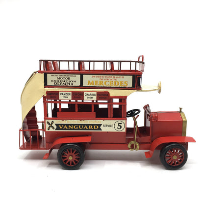 1966 Mercedes Classic Double Decker Tourist Sightseeing Decorative Red Bus