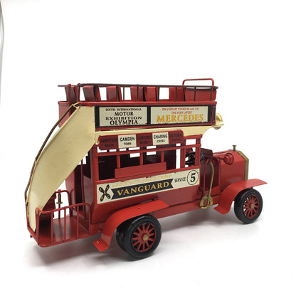 1966 Mercedes Classic Double Decker Tourist Sightseeing Decorative Red Bus