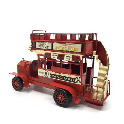 1966 Mercedes Classic Double Decker Tourist Sightseeing Decorative Red Bus