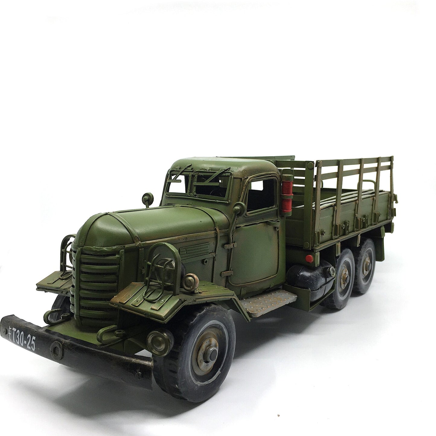 Metal Green Large Military Decorative Truck Figurine