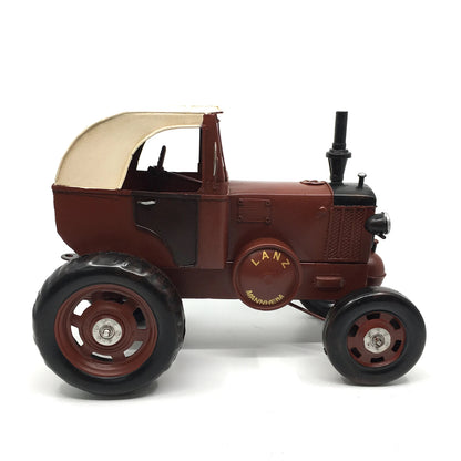 German Lanz Bulldog Classic Decorative Claret Red Tractor Figurine