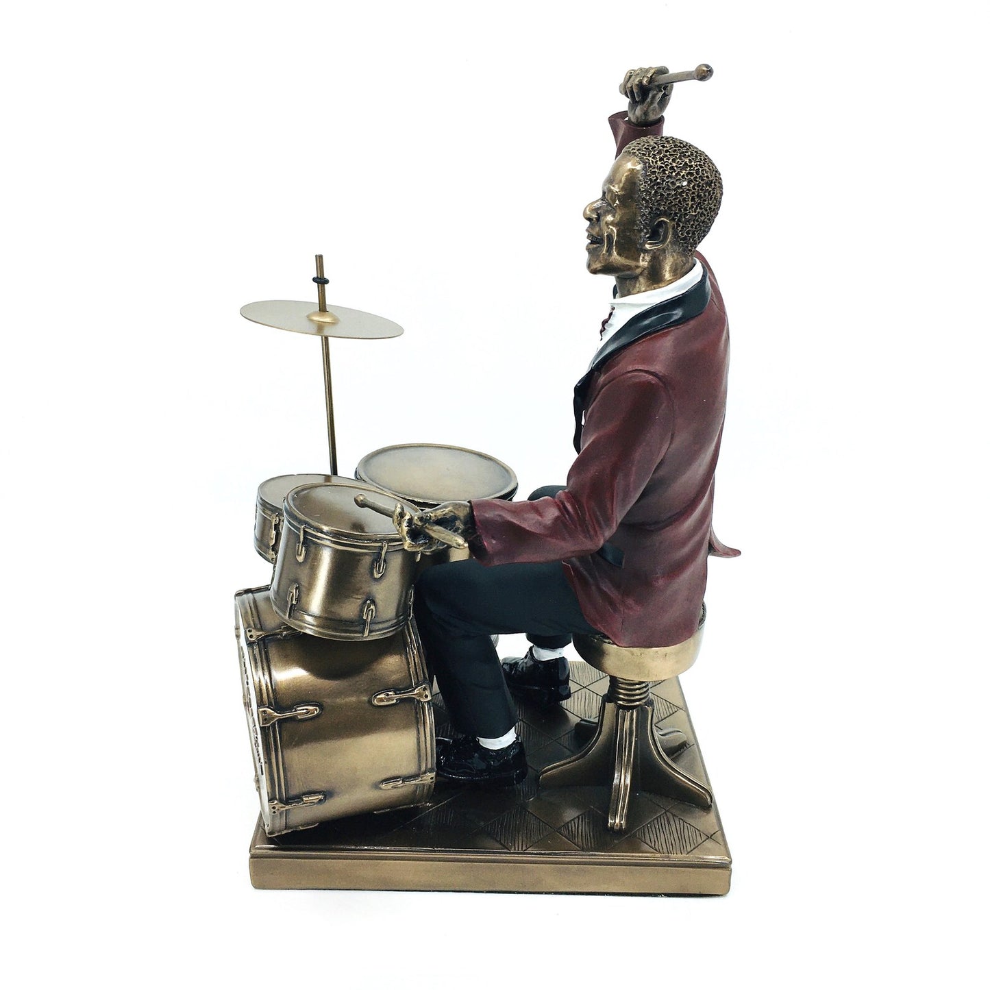 Jazz Musician Playing Drums Collectible Figurine