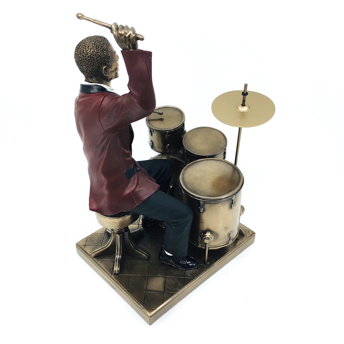 Jazz Musician Playing Drums Collectible Figurine