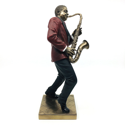 Black Jazz Musician Playing Saxophone Collectible Figurine