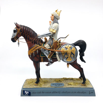 Great Seljuk Sultan Alparslan Figurine on Horseback