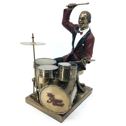 Jazz Musician Playing Drums Collectible Figurine