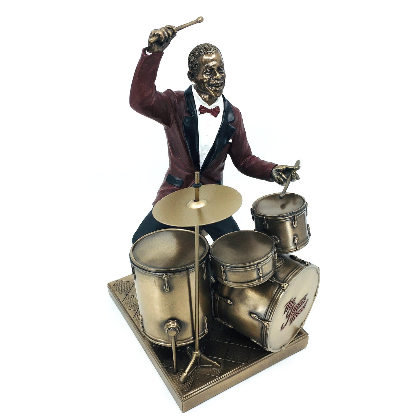 Jazz Musician Playing Drums Collectible Figurine