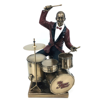 Jazz Musician Playing Drums Collectible Figurine