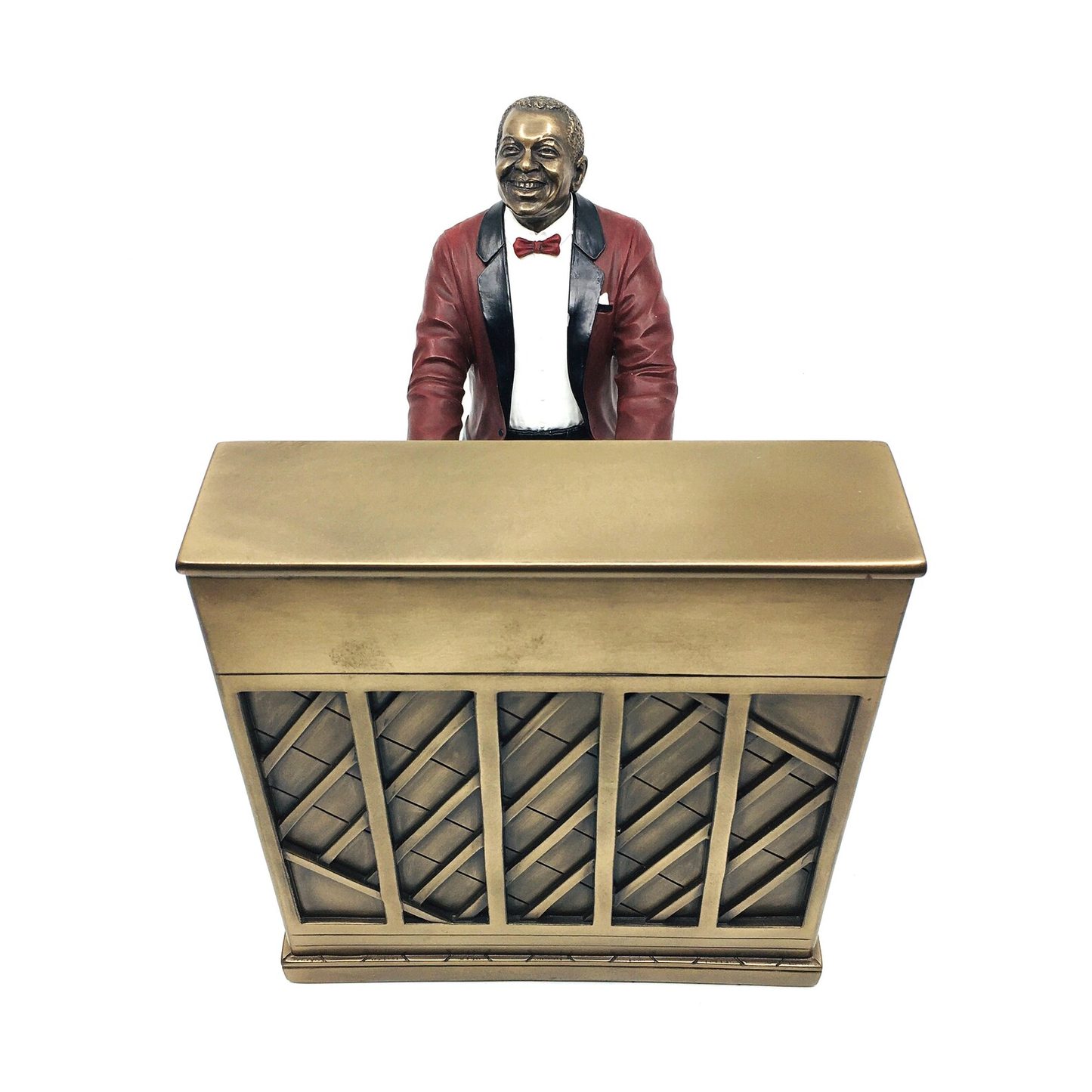 Male Black Jazz Musician Playing Piano Collectible Figurine