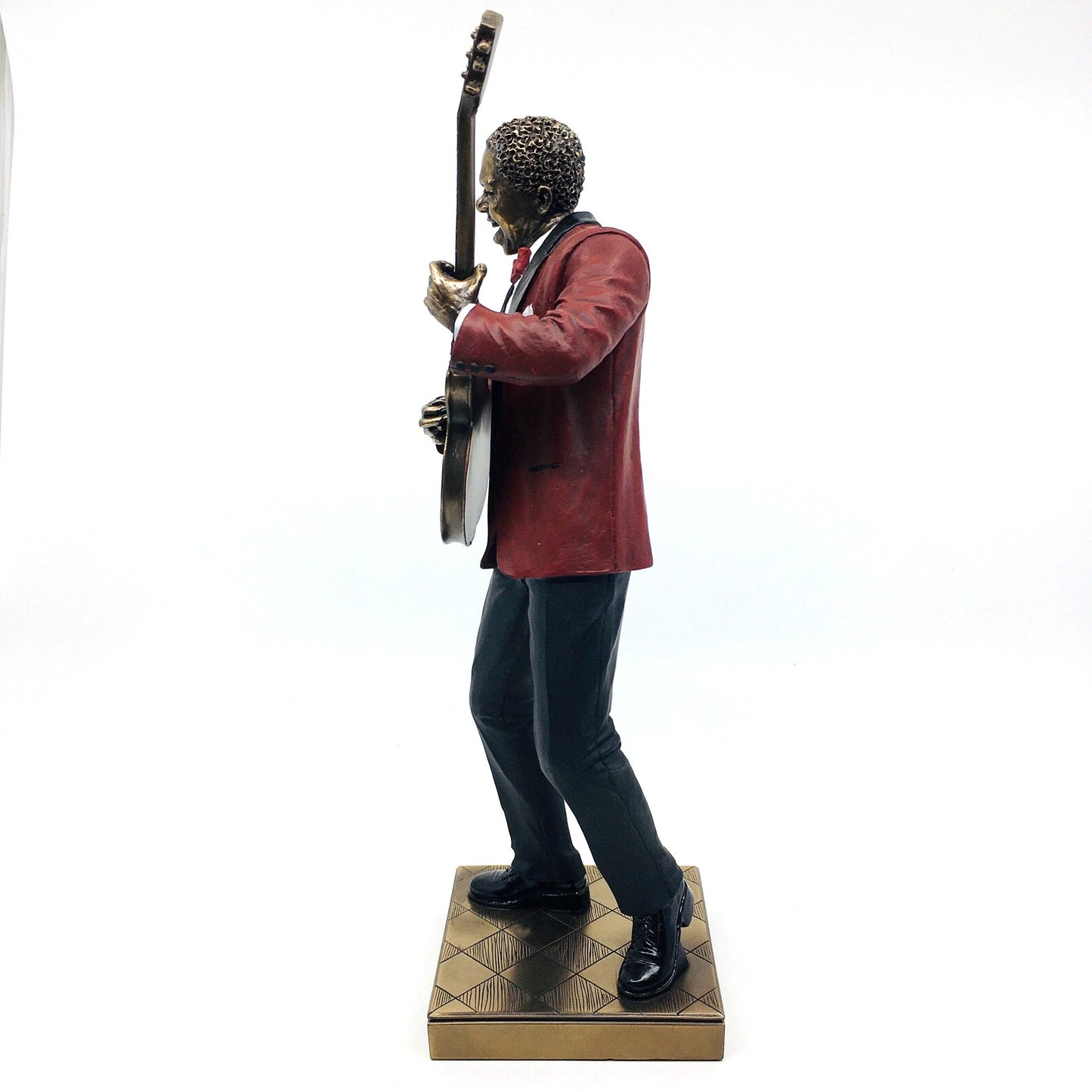 Male Black Jazz Musician Playing Guitar Trinket