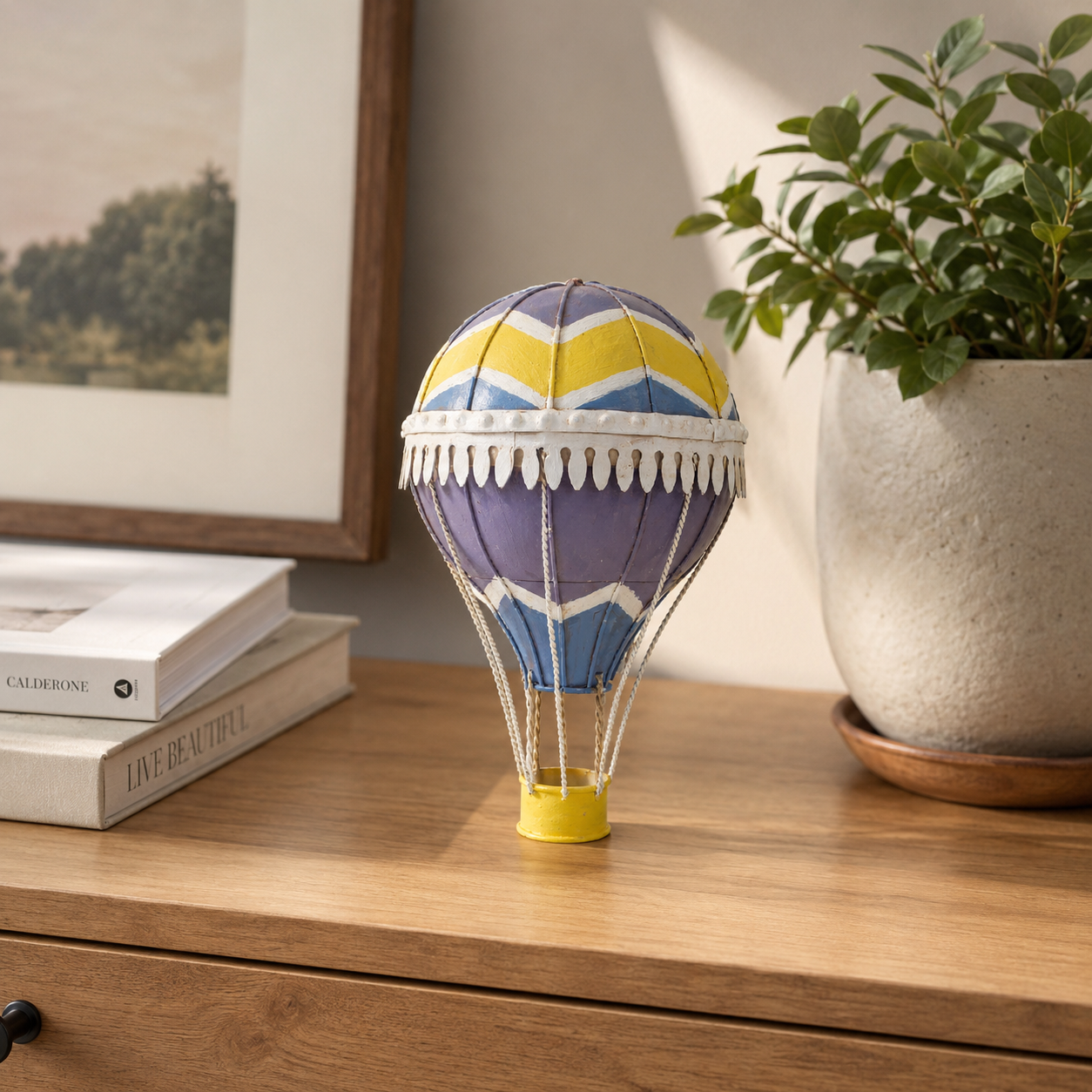Jayland Metal Mini Boy Retro Sıcak Hava Balonu | JLFB5417-1