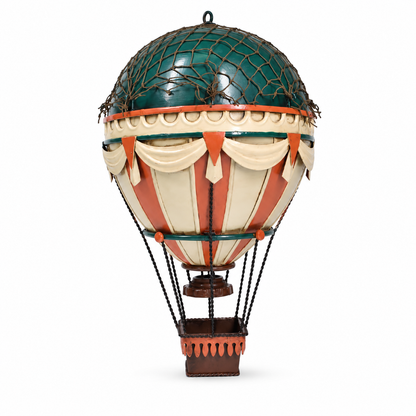 Jayland Metal Asılabilir Retro Yeşil Sıcak Hava Balonu | JLFB5373-BL
