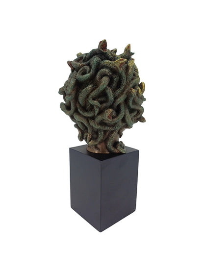 Siyah Kaideli Medusa Büstü Heykel – 21 cm Veronese Design Biblo