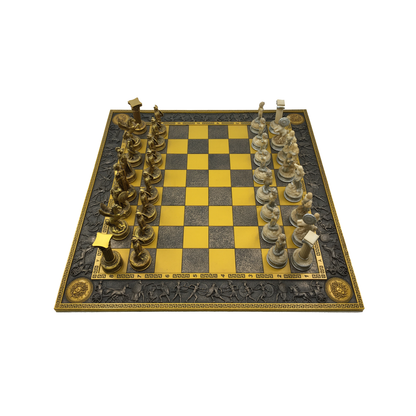 Large Decorative Chess Set with Mythological Pieces