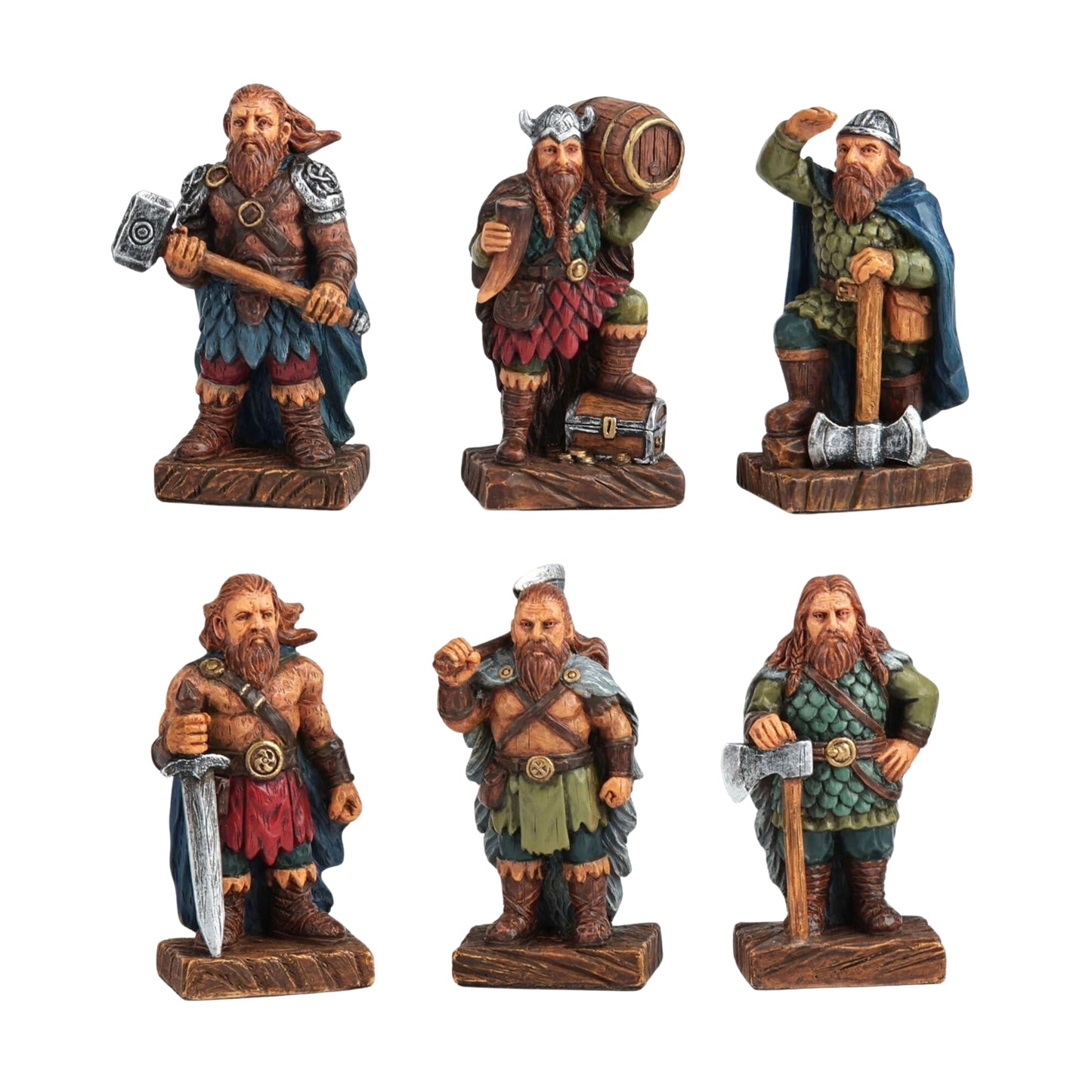 Veronese 6 Parça Renkli Viking Savaşçıları Figür Seti | WU78544AA1