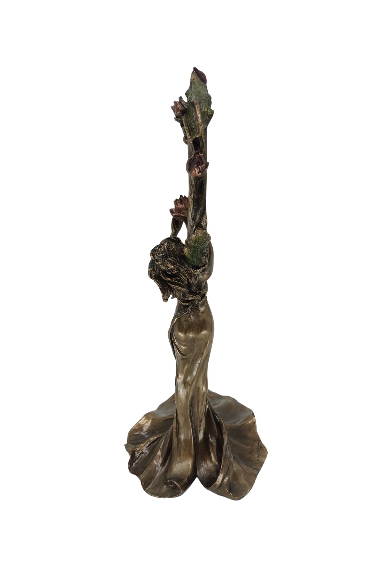 Veronese Art Nouveau Kadın Figürlü Ayaklı Makyaj Aynası - AN10199A4